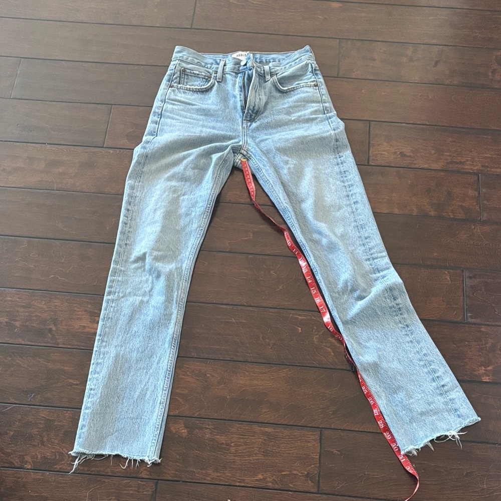 Agolde Light Wash Straight Leg Jeans
